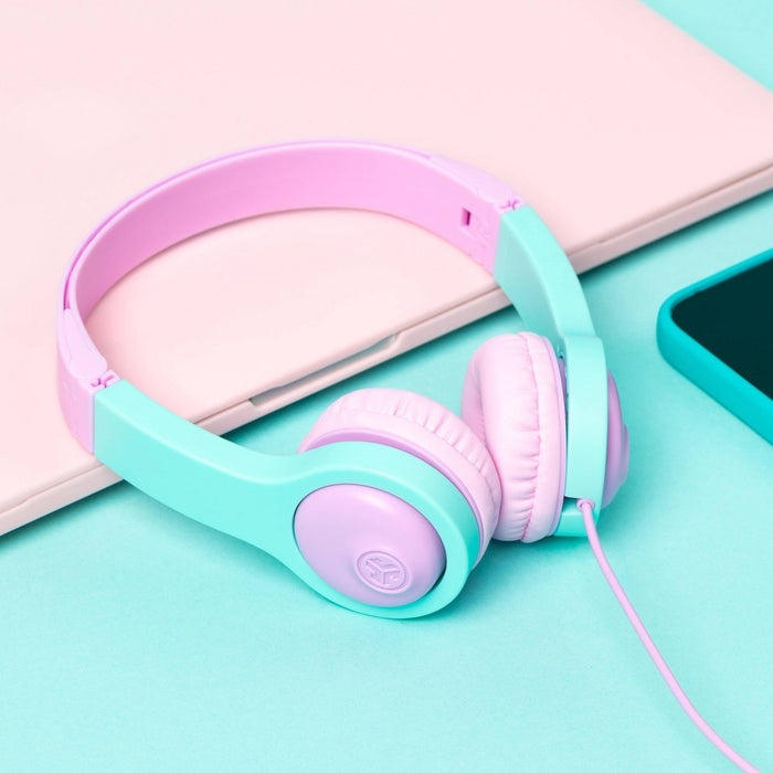JBuddies Gen 2 Folding Kids Wired Headphones - Purple/Teal
