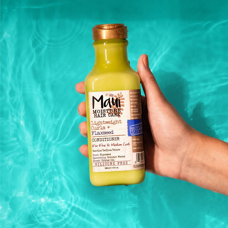 Maui Moisture Lightweight Curls + Flaxseed Conditioner, Conditioning, Paraben Free, Silicone Free - 13 fl oz