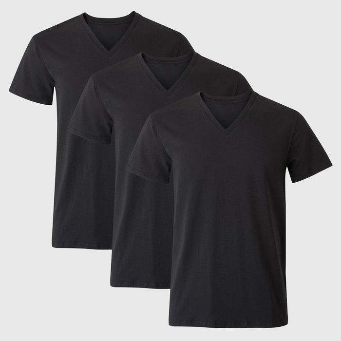 Hanes Premium Black Label Men's V-Neck Undershirt 3pk - L