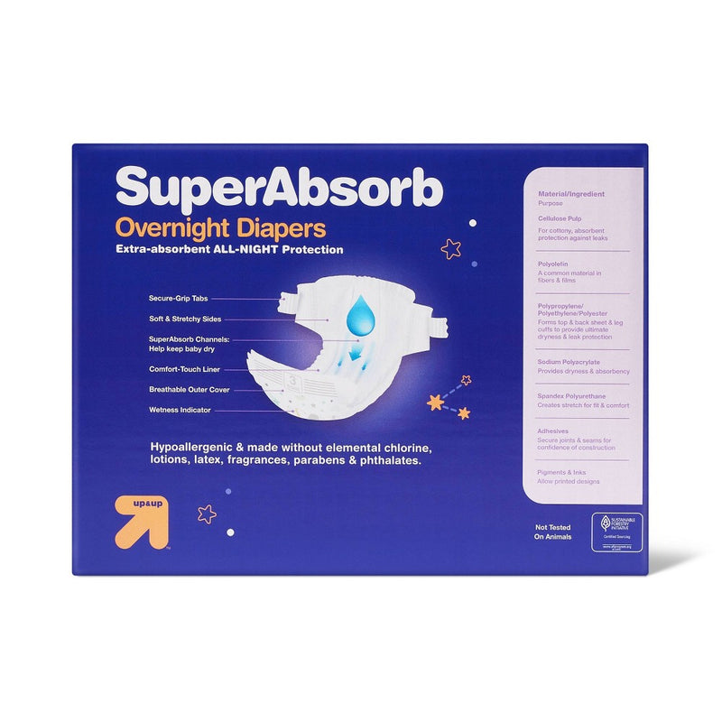 Disposable Overnight Diapers Giant Pack - Size 3 - 66ct - up & up™