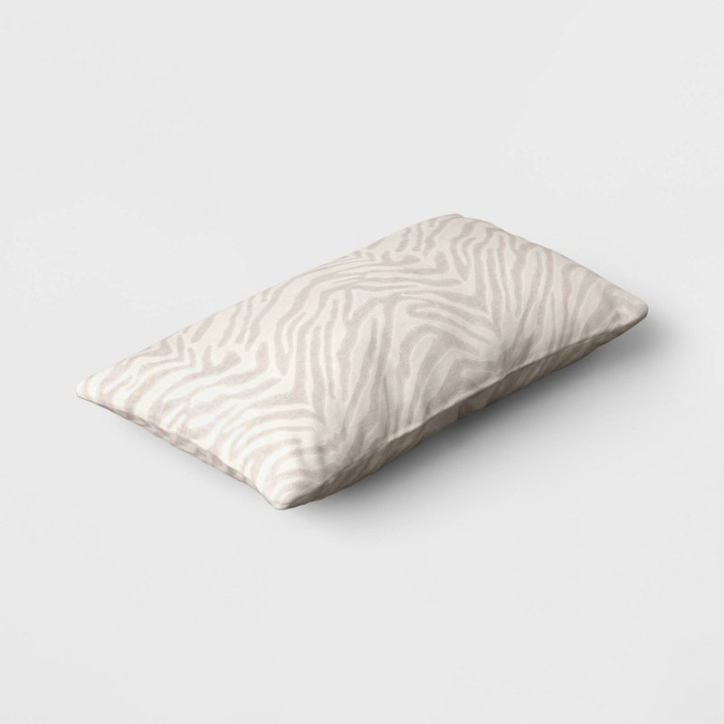 Velvet Jacquard Zebra Lumbar Throw Pillow - Threshold™