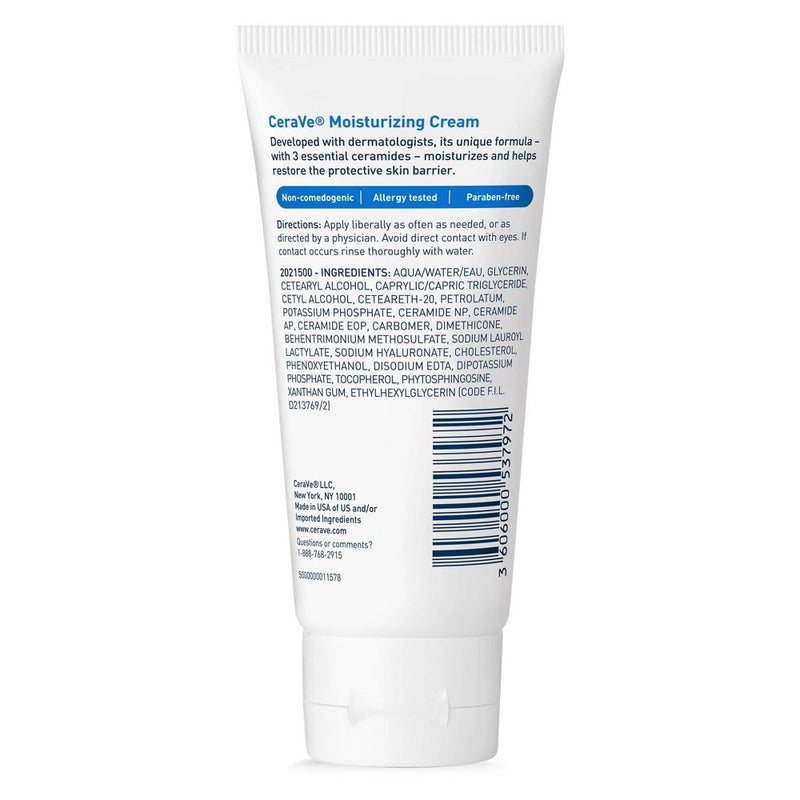 CeraVe Moisturizing Cream, Travel Size Unscented - 1.89 fl oz