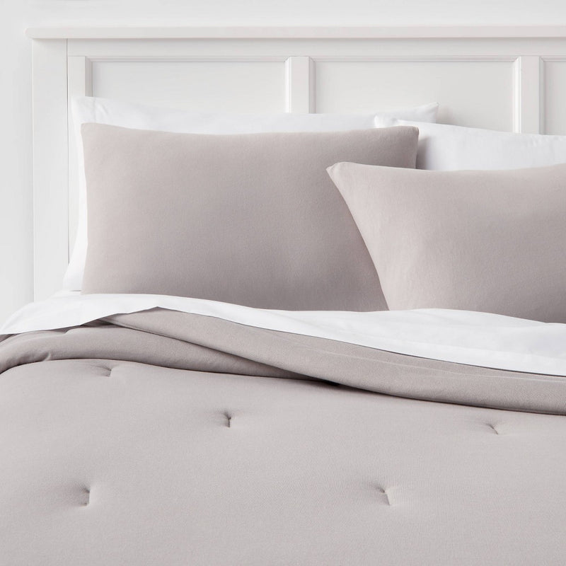 Standard Jersey Solid Comforter Sham Gray - Room Essentials™