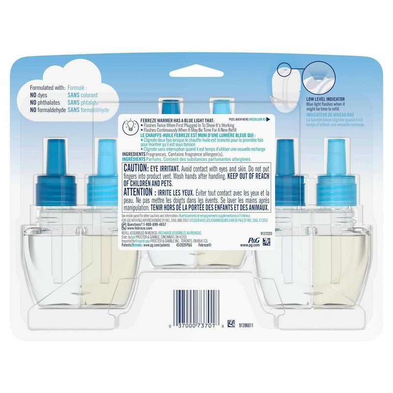 Febreze Odor-Fighting Fade Defy Plug Air Freshener Refill - Bora Bora - 0.87 fl oz/3pk