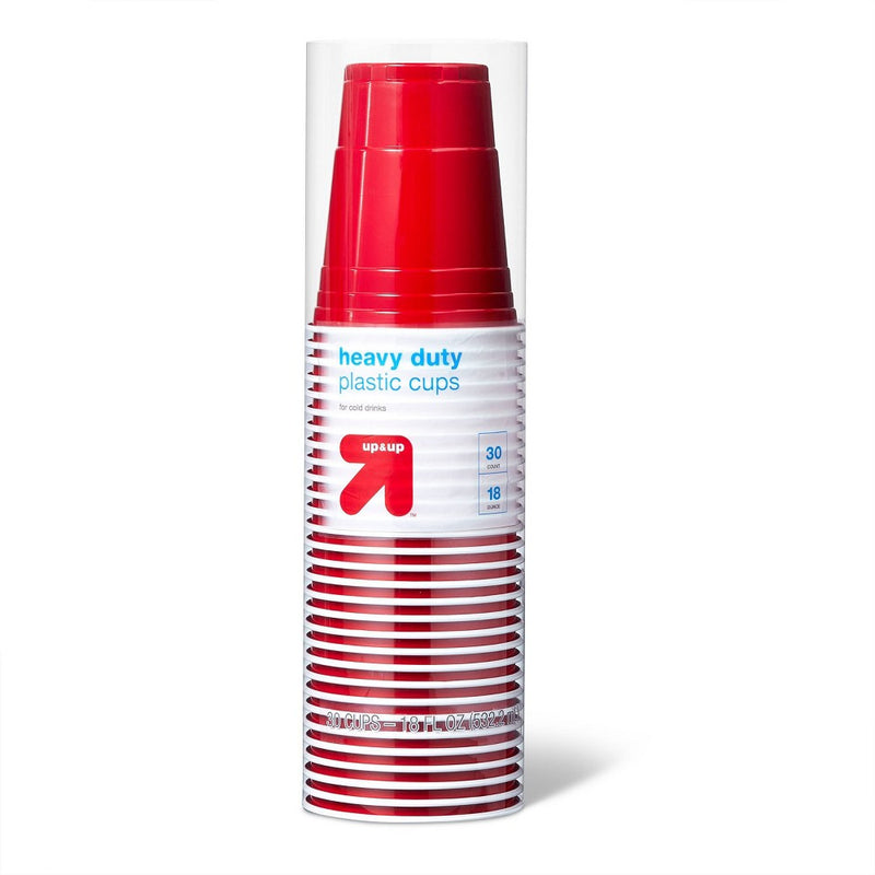 Disposable Cups - Red/White - 18oz/30ct - up & up™