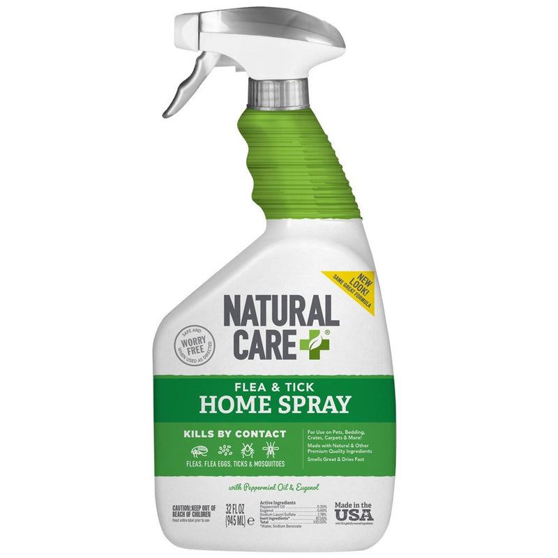 Natural Care Flea & Tick Home Spray Bottle for Cats and Dogs - 32 fl oz