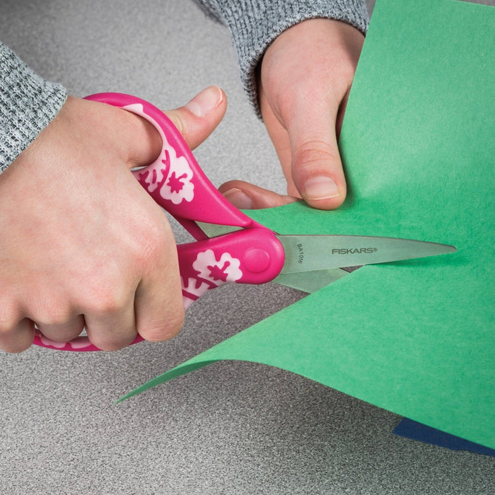 Fiskars 6" Soft Grip Big Kids Scissors - Pink Floral