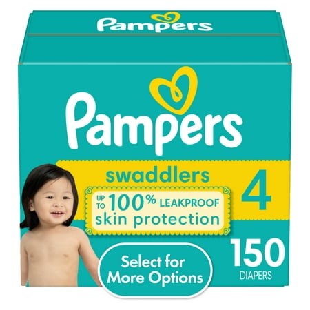 Pampers Swaddlers Diapers, Size 4 - 150 Count