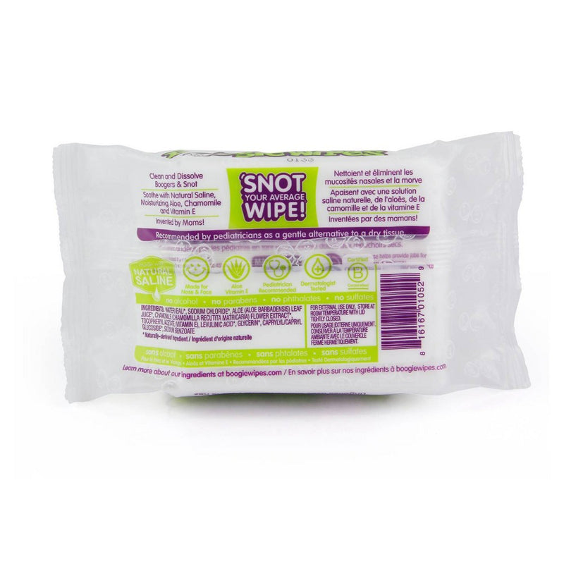 Boogie Wipes Saline Nose Wipes - 45ct