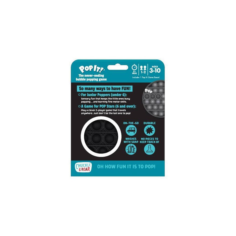 Chuckle & Roar Pop It! Fidget and Sensory Game - Black