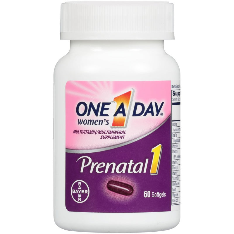 One A Day Women's Prenatal Vitamin 1 with DHA & Folic Acid Multivitamin Softgels - 60ct