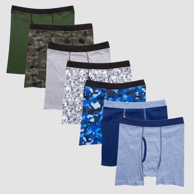 Hanes Boys' Boxer Briefs 6 + 1 Bonus Pack - Colors May Vary L