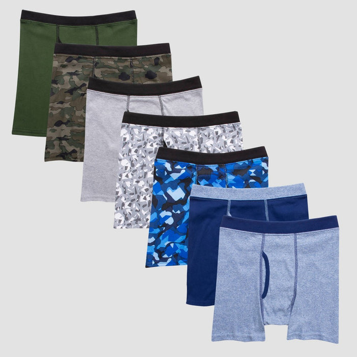 Hanes Boys' Boxer Briefs 6 + 1 Bonus Pack - Colors May Vary L