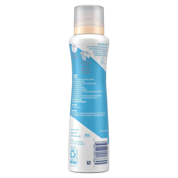 Secret Dry Spray Aluminum Free Deodorant - Coconut and Hemp Seed Oil - 4.1oz