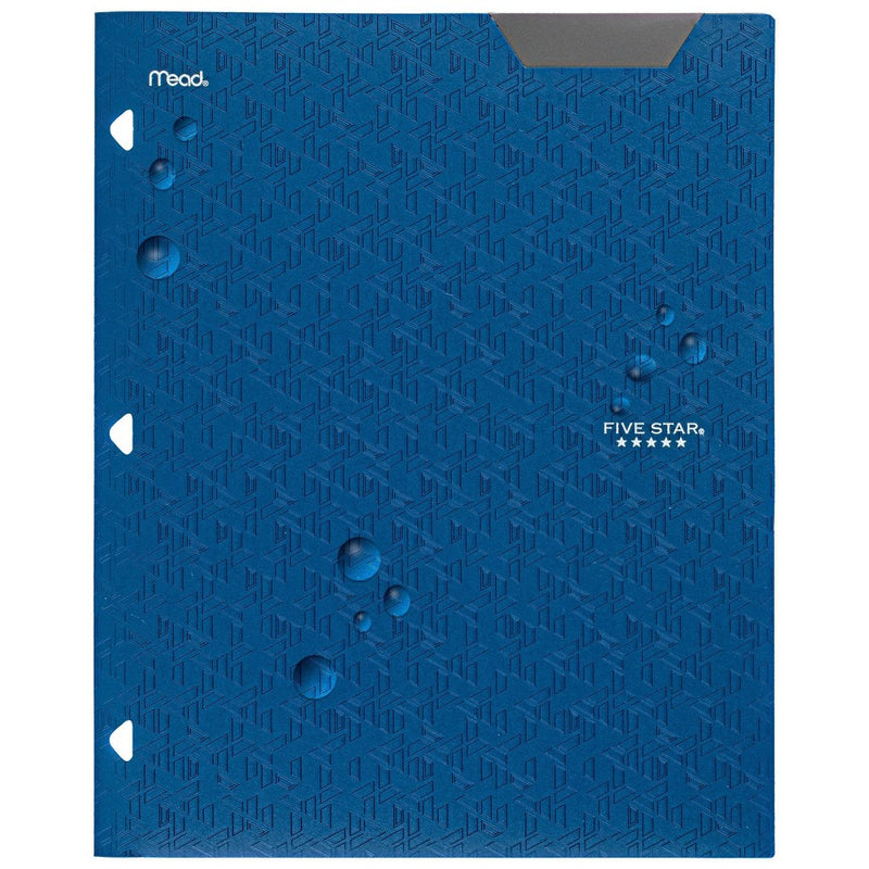 Five Star 2 Pocket Plastic Folder Blue