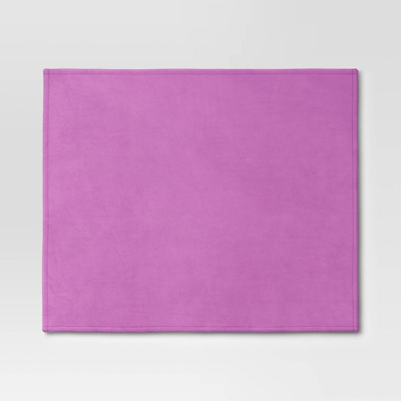 Solid Plush Throw Blanket Violet Lavender