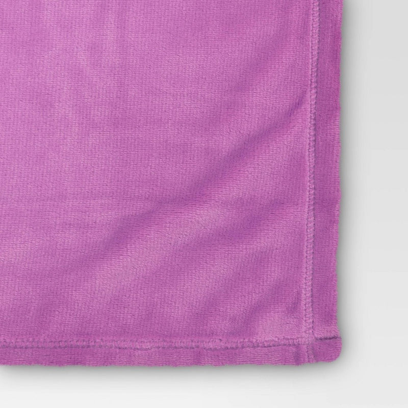 Solid Plush Throw Blanket Violet Lavender