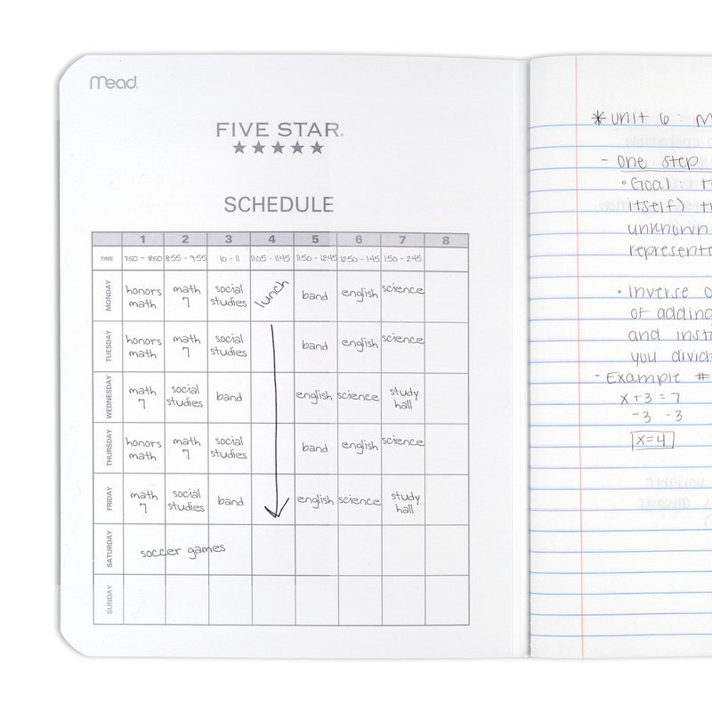 Five Star Wide Ruled Composition Notebook 100 Pages Pink