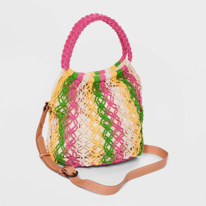 Striped Crochet Crossbody Bag - Universal Thread™