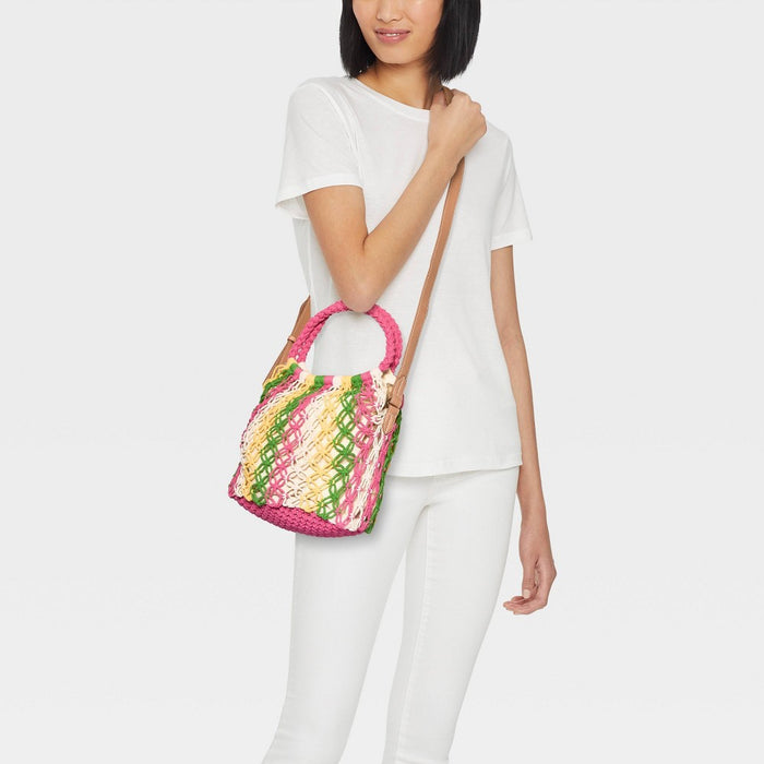 Striped Crochet Crossbody Bag - Universal Thread™