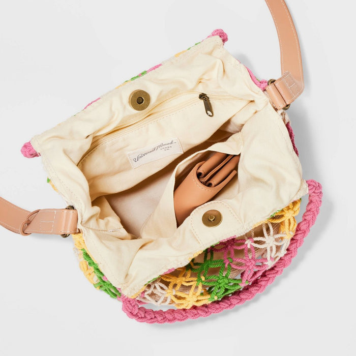 Striped Crochet Crossbody Bag - Universal Thread™