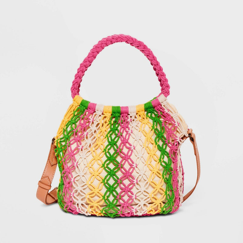Striped Crochet Crossbody Bag - Universal Thread™