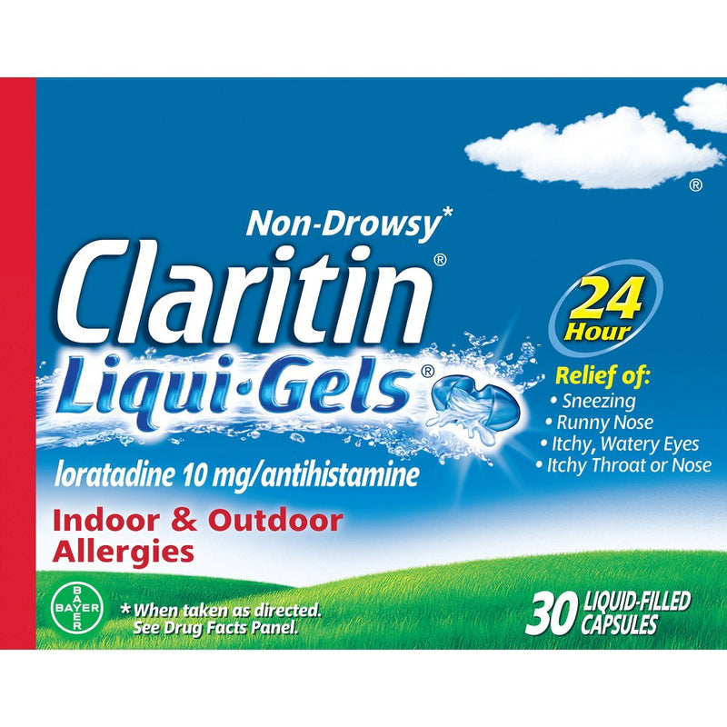 Claritin Allergy Relief 24 Hour Non-Drowsy Loratadine Liquid Gel - 30ct