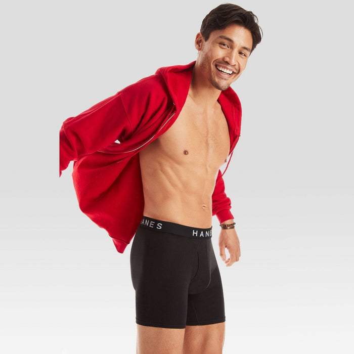 Hanes Premium Men's Boxer Briefs 5pk - Black/Gray M