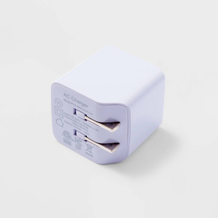 2-Port 20W USB-A and USB-C Wall Charger - heyday™ Soft Purple
