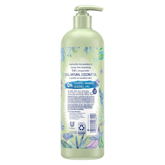 Suave Kids' Natural Coconut Oil 3-in-1 Pump Shampoo + Conditioner + Body Wash - 16.5 fl oz