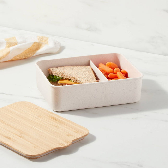 Bento Box with Bamboo Lid White - Threshold™