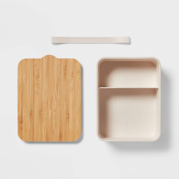 Bento Box with Bamboo Lid White - Threshold™