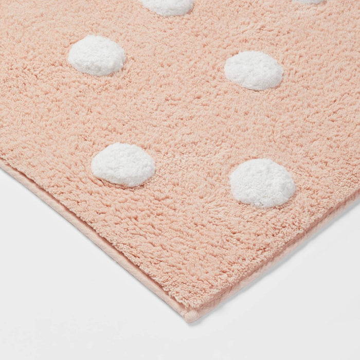 Polka Dot Kids' Bath Rug Pink - Pillowfort™