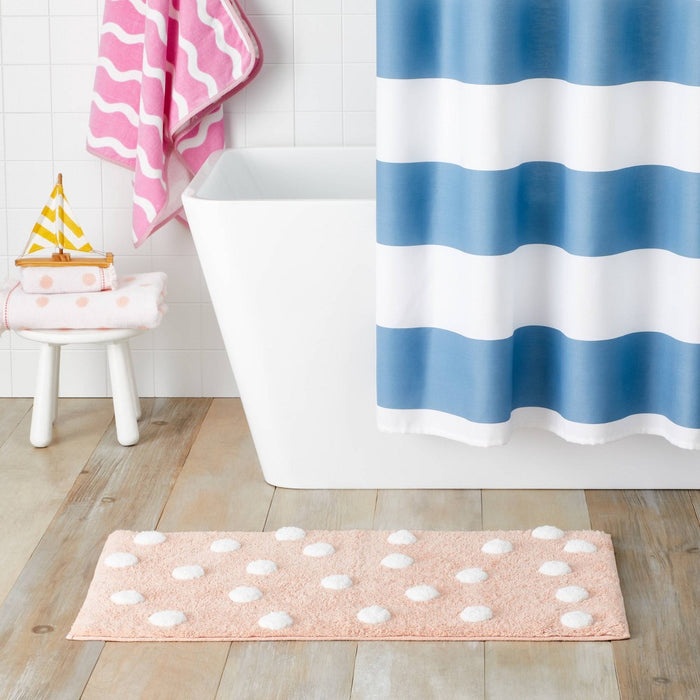 Polka Dot Kids' Bath Rug Pink - Pillowfort™