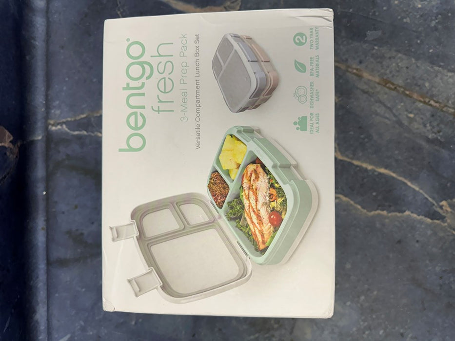 Bentgo Fresh 3pk Reusable 3 Compartment Containers for Prepping, Microwave & Dishwasher Safe