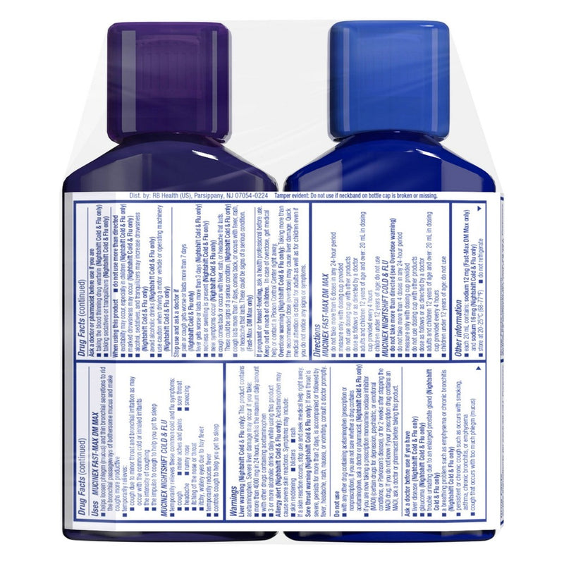 Mucinex DM Max Strength Multi-Symptom Medicine - Day & Night - Liquid - 6fl oz/2ct