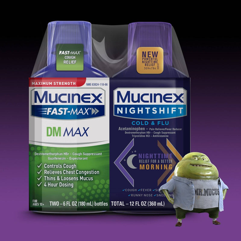 Mucinex DM Max Strength Multi-Symptom Medicine - Day & Night - Liquid - 6fl oz/2ct