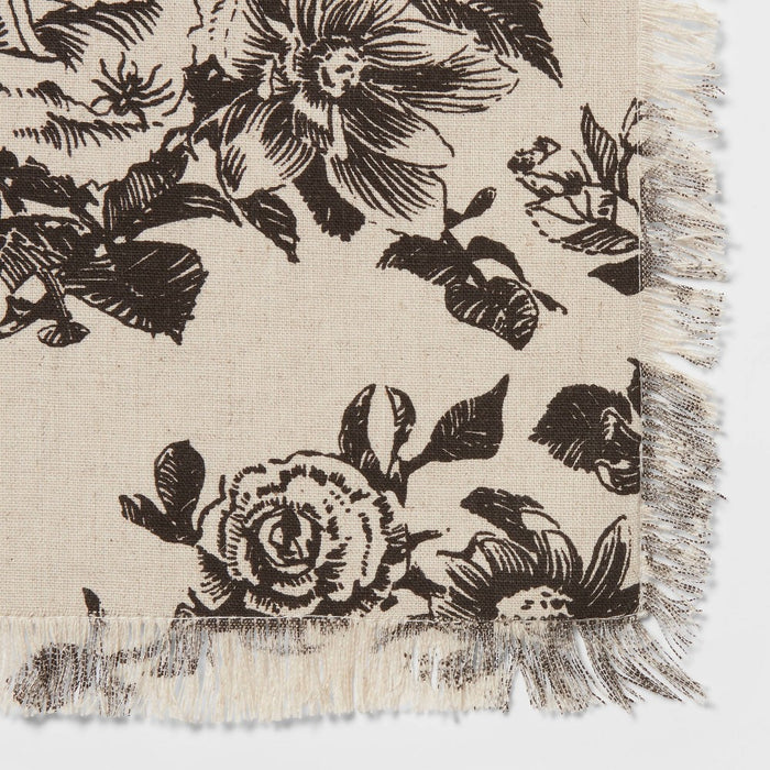 72" x 14" Halloween Cotton Light Floral Table Runner - Threshold™