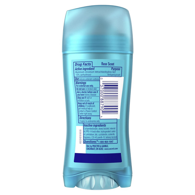 Secret Invisible Solid Antiperspirant & Deodorant - Rose Scent - 2.6oz
