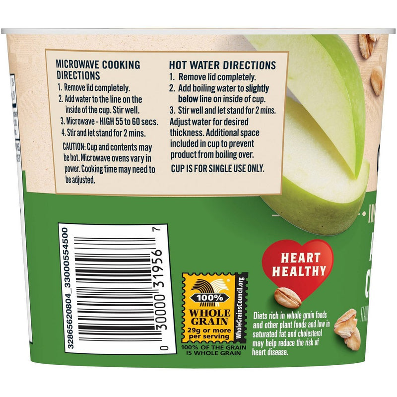 Quaker Instant Oatmeal Cup Apple Cinnamon 1.51oz