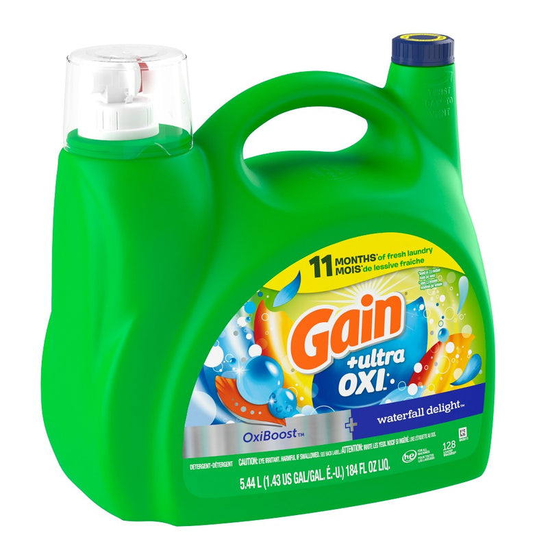 Gain Liquid Oxi Waterfall Laundry Detergent - 184 fl oz