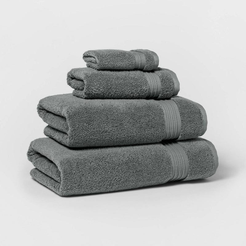 Spa Bath Sheet Dark Gray - Threshold Signature™
