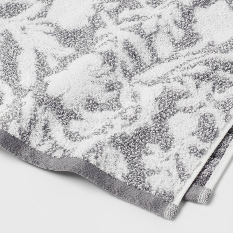 Performance Plus Hand Towel Gray Floral - Threshold™