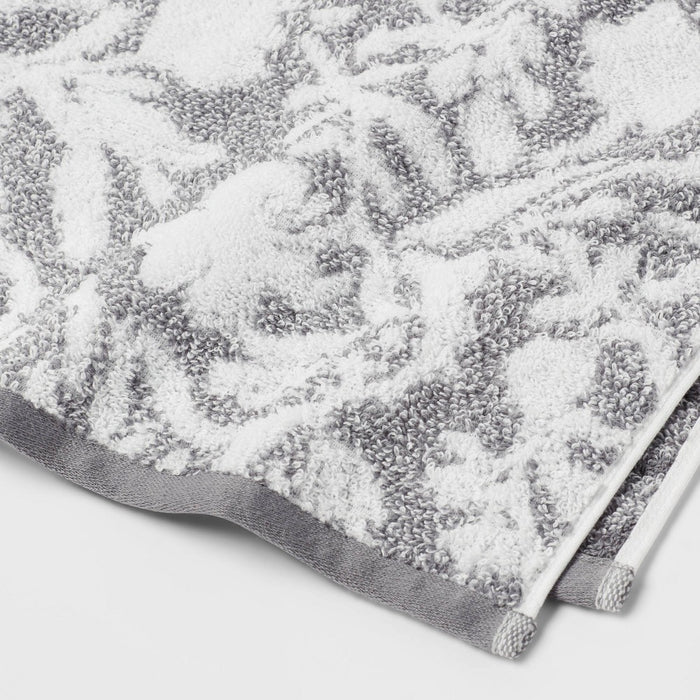 Performance Plus Hand Towel Gray Floral - Threshold™