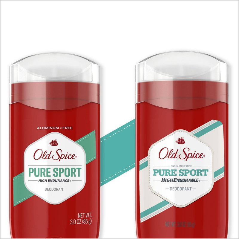 Old Spice High Endurance Aluminum Free Deodorant for Men with 48 Hour Protection, Pure Sport Scent - 3oz/2ct