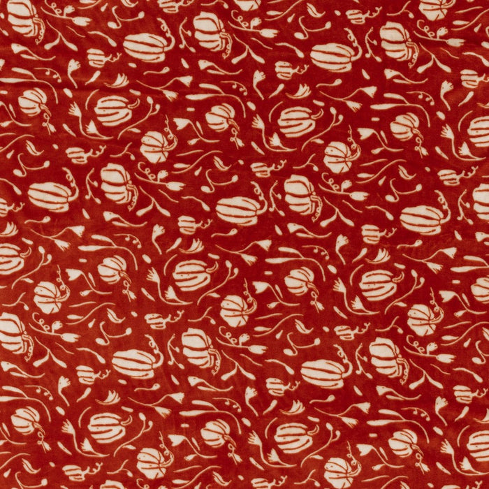 Mini Pumpkin Printed Plush with Shearling Reverse Throw Blanket Orange - Threshold™