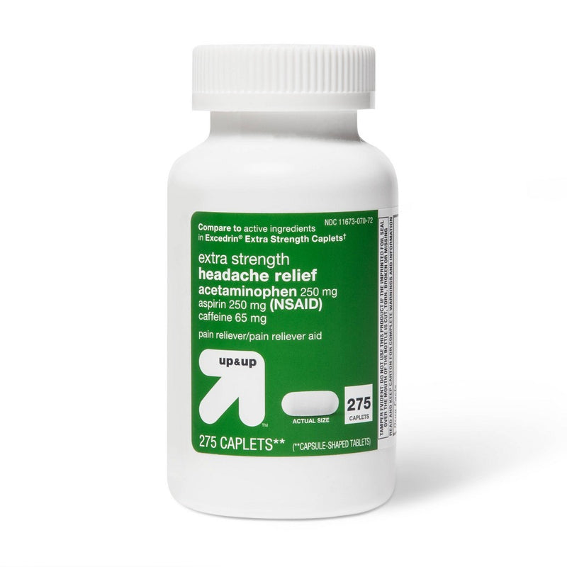 Acetaminophen & Aspirin (NSAID) Added-Strength Pain Reliever Caplets - 275ct - up & up™