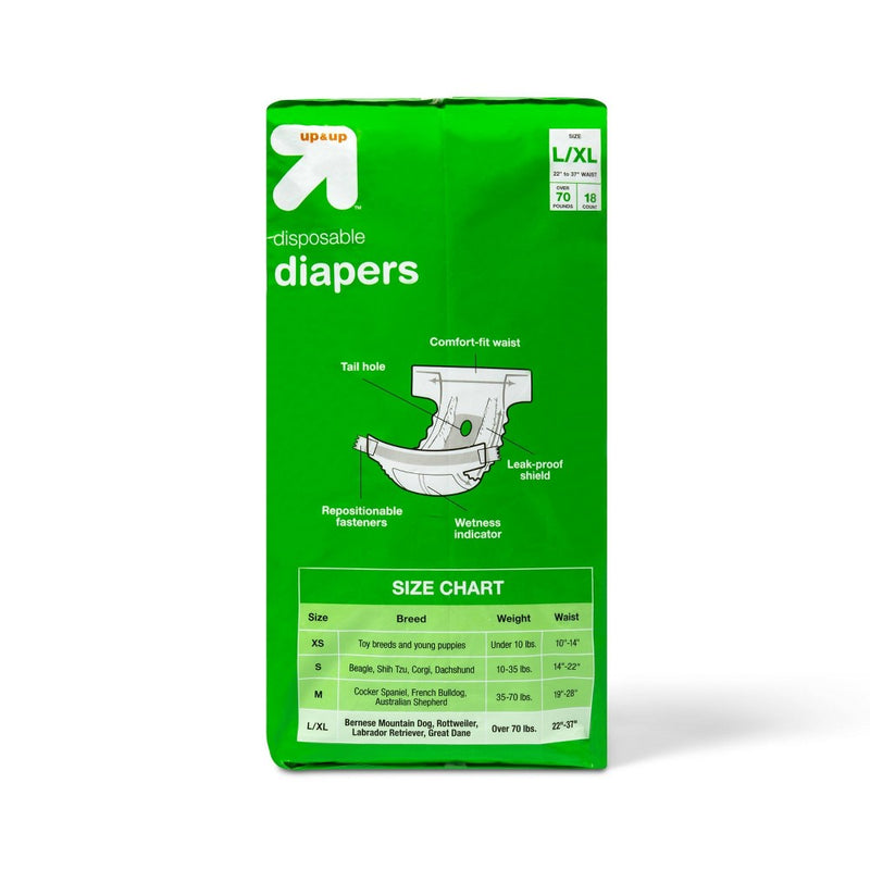 Dog Diapers - 18ct - L/XL - up & up™