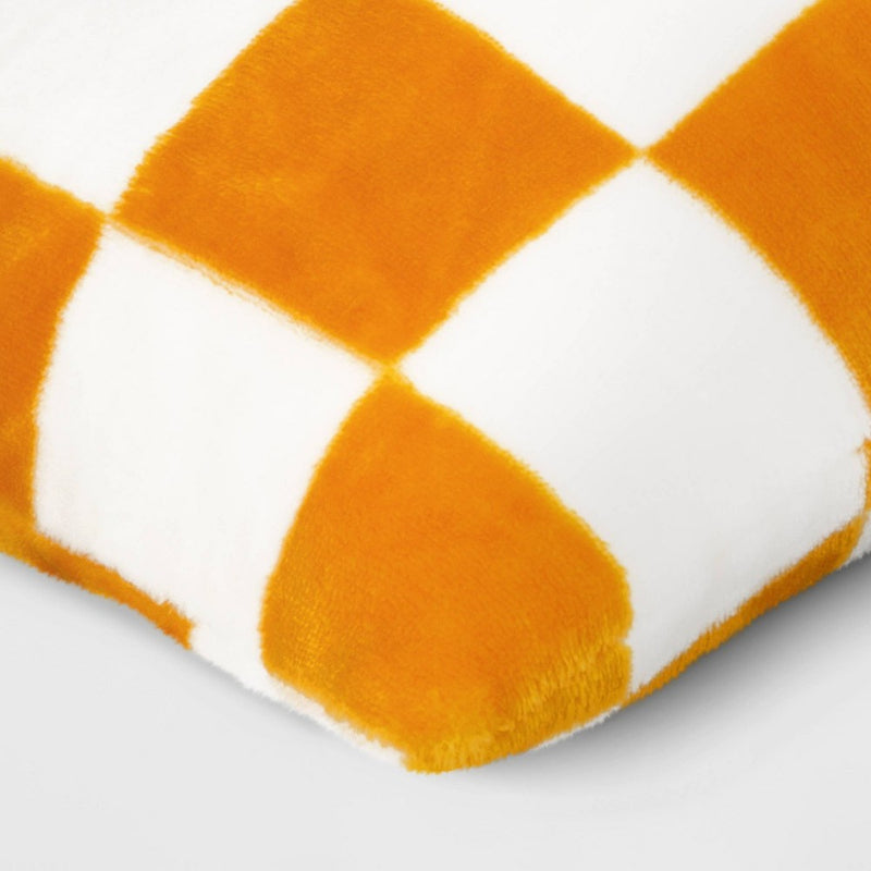 Checkerboard Lumbar Throw Pillow Yellow - Room Essentials™