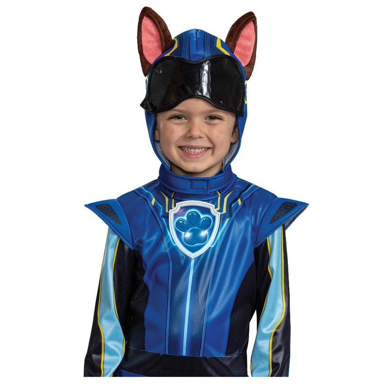 Toddler PAW Patrol Chase Light Up Halloween Costume Jumpsuit with Headpiece 4-6x
